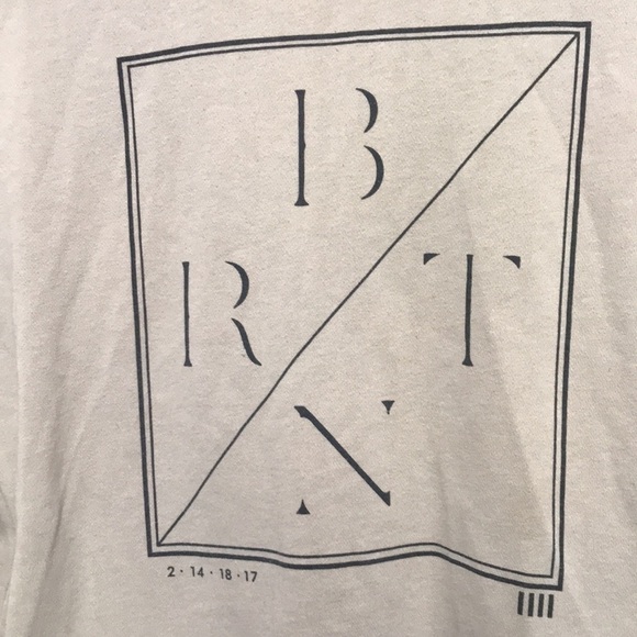 BURTON pullover graphic hoodie sweatshirt size XS oversized beige - Picture 3 of 11